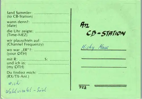 11888 - QSL - CB , Österreich , Wicki