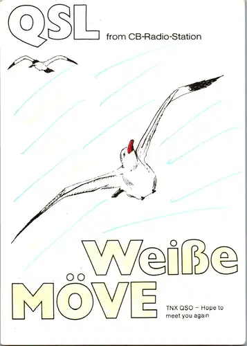 11890 - QSL - CB , Österreich , Linz , Weiße Möve