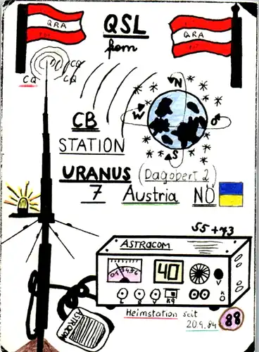 11894 - QSL - CB , Österreich , Gresten , Uranus 7