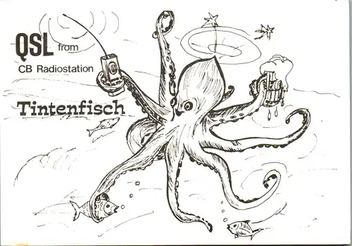 11899 - QSL - CB , Österreich , Tintenfisch