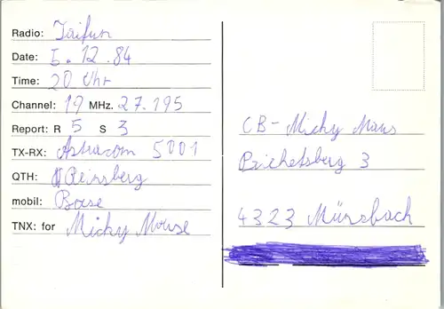 11900 - QSL - CB , Österreich , Gresten , Taifun II