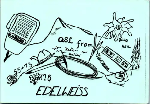 11914 - QSL - CB , Österreich , Bad Ischl , Edelweiss