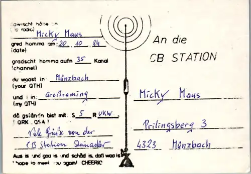 11922 - QSL - CB , Österreich , Steinadler