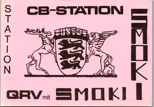 11923 - QSL - CB , Deutschland , Jettingen , Smoki