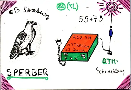 11925 - QSL - CB , Österreich , Schwertberg , Sperber