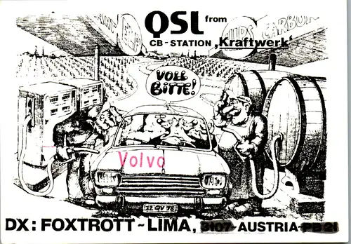 11933 - QSL - CB , Österreich , Hainfeld , Volvo