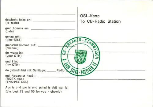 11937 - QSL - CB , Österreich , Steyr , Vanda