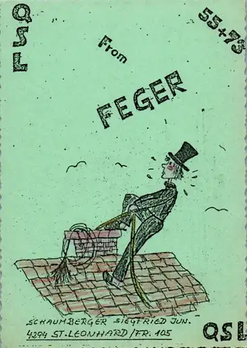 11939 - QSL - CB , Österreich , St. Leonhard , Feger