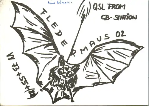 11952 - QSL - CB , Österreich , Grünburg , Fledermaus 02