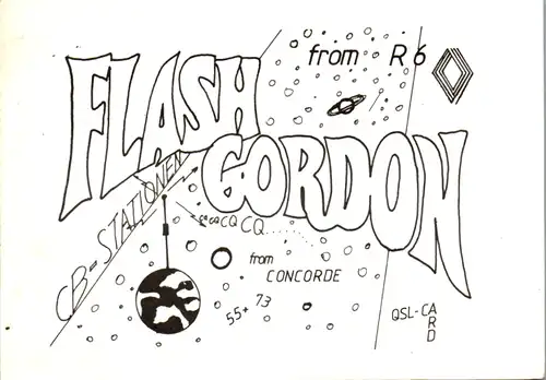 11953 - QSL - CB , Österreich , Feldkirchen , Flash Gordon