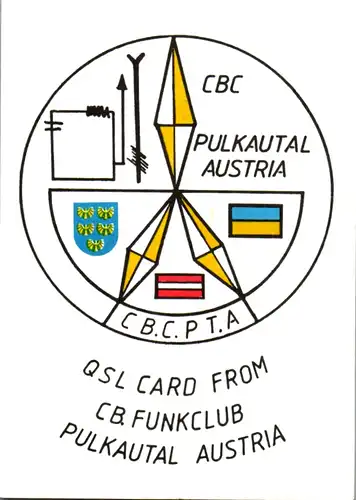 11956 - QSL - CB , Österreich , Obritz , CB Funkclub Pulkautal