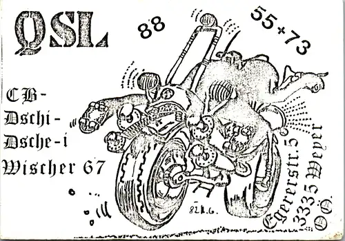 11968 - QSL - CB , Österreich , Weyer , Dschi Dsche i Wischer 67