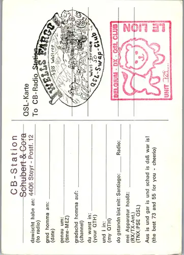 11974 - QSL - CB , Österreich , Steyr , Cora