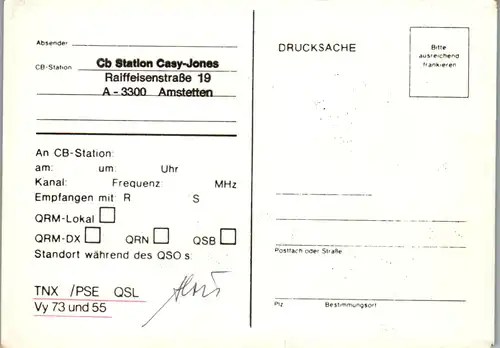 11975 - QSL - CB , Österreich , Amstetten , Casey Jones