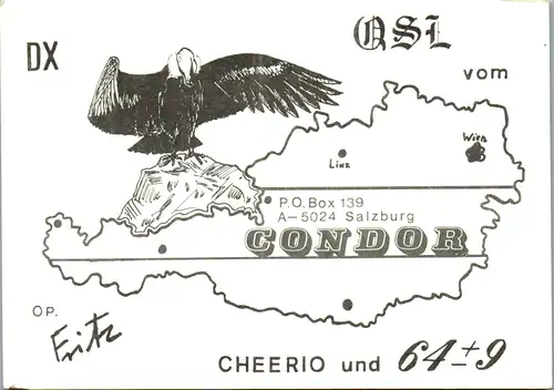 11977 - QSL - CB , Österreich , Salzburg , Condor