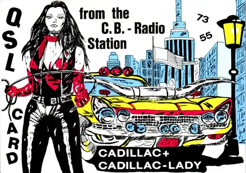 11982 - QSL - CB , Österreich , Cadillac , Lady
