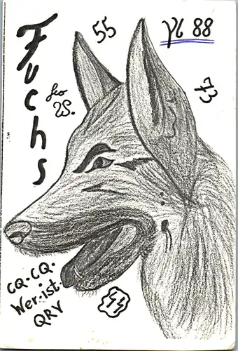 11989 - QSL - CB , Österreich , Schwertberg , Fuchs