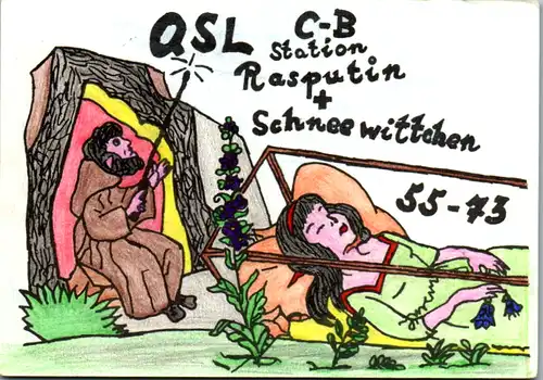11991 - QSL - CB , Österreich , St. Valentin , Rasputin , Schneewittchen