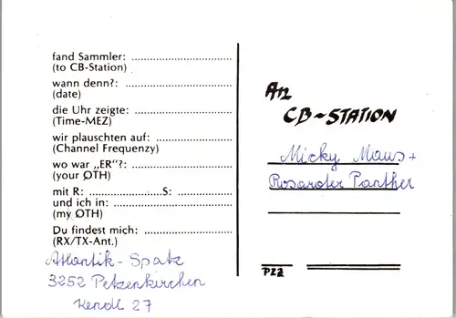 11995 - QSL - CB , Österreich , Petzenkirchen , Atlantikspatz , Wasserfee