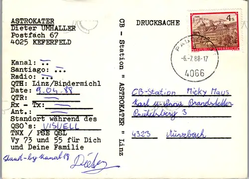 12002 - QSL - CB , Österreich , Keferfeld , Astrokater