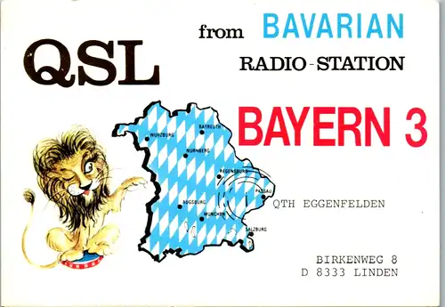 12007 - QSL - CB , Deutschland , Linden , Bavarian , Bayern 3