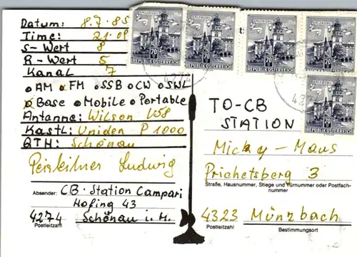 12008 - QSL - CB , Österreich , Schönau , Campari