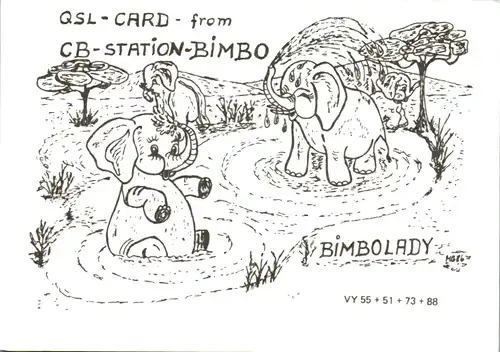 12010 - QSL - CB , Österreich , Hoheneich , Bimbo 01 , Bimbolady