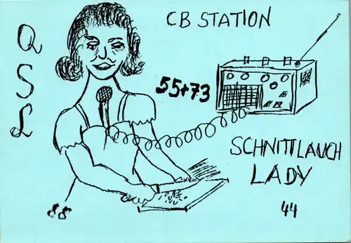12022 - QSL - CB , Österreich , Erdleiten , Schnittlauch Lady
