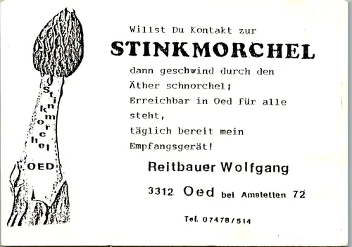 12025 - QSL - CB , Österreich , Oed , Amstetten , Stinkmorchel