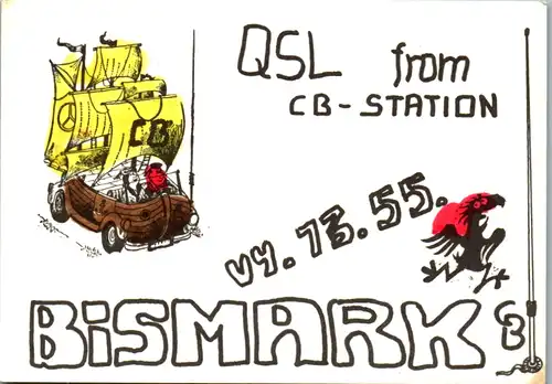 12027 - QSL - CB , Österreich , Amstetten , Bismark