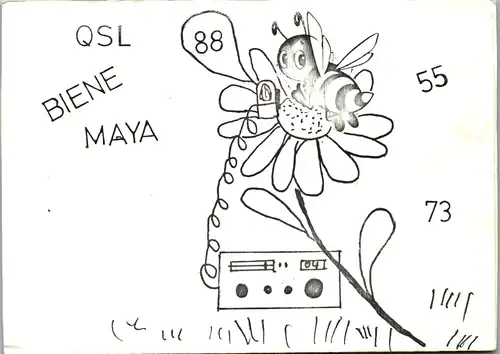 12037 - QSL - CB , Österreich , Freistadt , Biene Maya