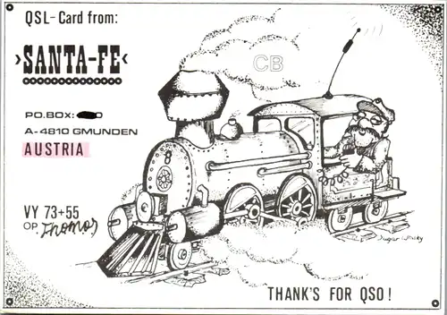 12048 - QSL - CB , Österreich , Gmunden , Santa Fe