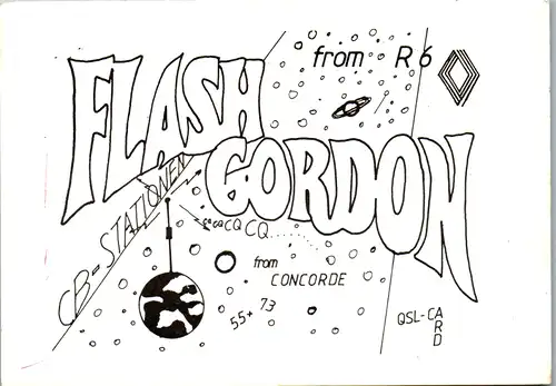 12058 - QSL - CB , Österreich , Feldkirchen , Flash Gordon