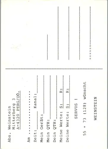 12061 - QSL - CB , Österreich , Perg , Weinstein