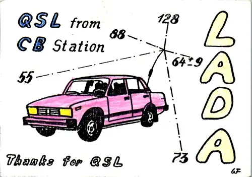 12068 - QSL - CB , Österreich , Veitsch , Lada