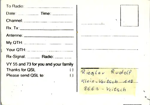 12068 - QSL - CB , Österreich , Veitsch , Lada