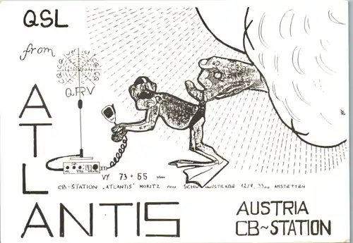 12069 - QSL - CB , Österreich , Amstetten , Atlantis