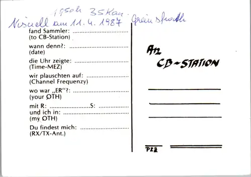 12072 - QSL - CB , Österreich , Atlantik Spatz , Wasser Fee