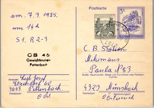 12077 - QSL - CB , Österreich , Pettenbach , Spitzmaus