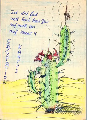 12086 - QSL - CB , Österreich , Perg , Kaktus