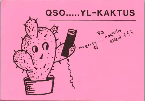 12087 - QSL - CB , Österreich , Mariazell , Halltal , YL - Kaktus