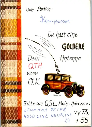 12094 - QSL - CB , Österreich , Linz , Kompressor