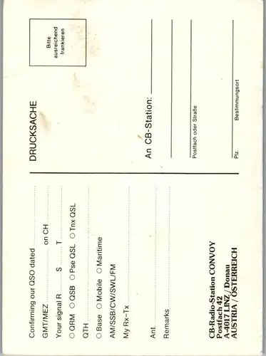 12095 - QSL - CB , Österreich , Linz , Konvoy