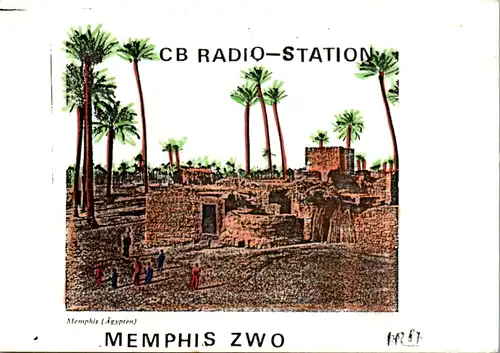 12104 - QSL - CB , Österreich , Leonding , Memphis Zwo