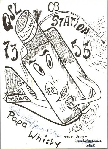 12105 - QSL - CB , Österreich , Steyr , Papa Whisky