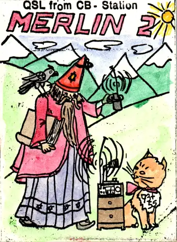 12108 - QSL - CB , Österreich , Merlin 2