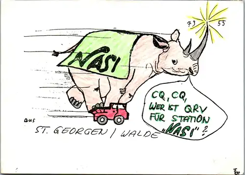 12117 - QSL - CB , Österreich , St. Georgen / Walde , Nasi