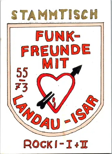 12119 - QSL - CB , Deutschland , Landau / Isar , Rocki I + II , Funkfreunde
