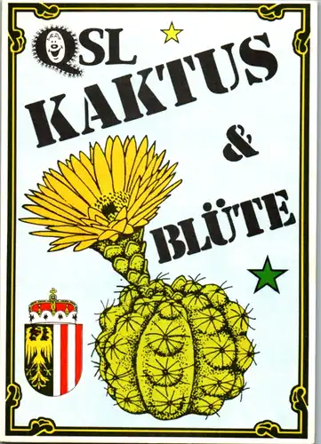 12122 - QSL - CB , Österreich , Linz , Kaktus & Blüte