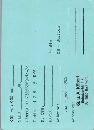 12123 - QSL - CB , Österreich , Bad Ischl , Kleopatra